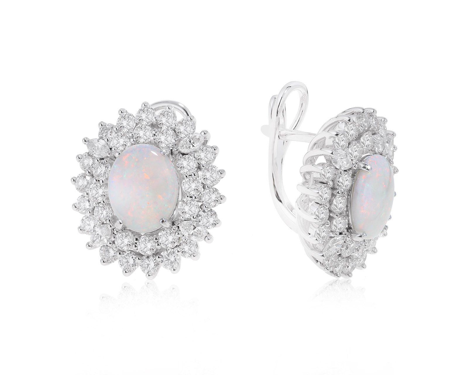 Романтичные золотые серьги с опалами 3.89ct 291121/25