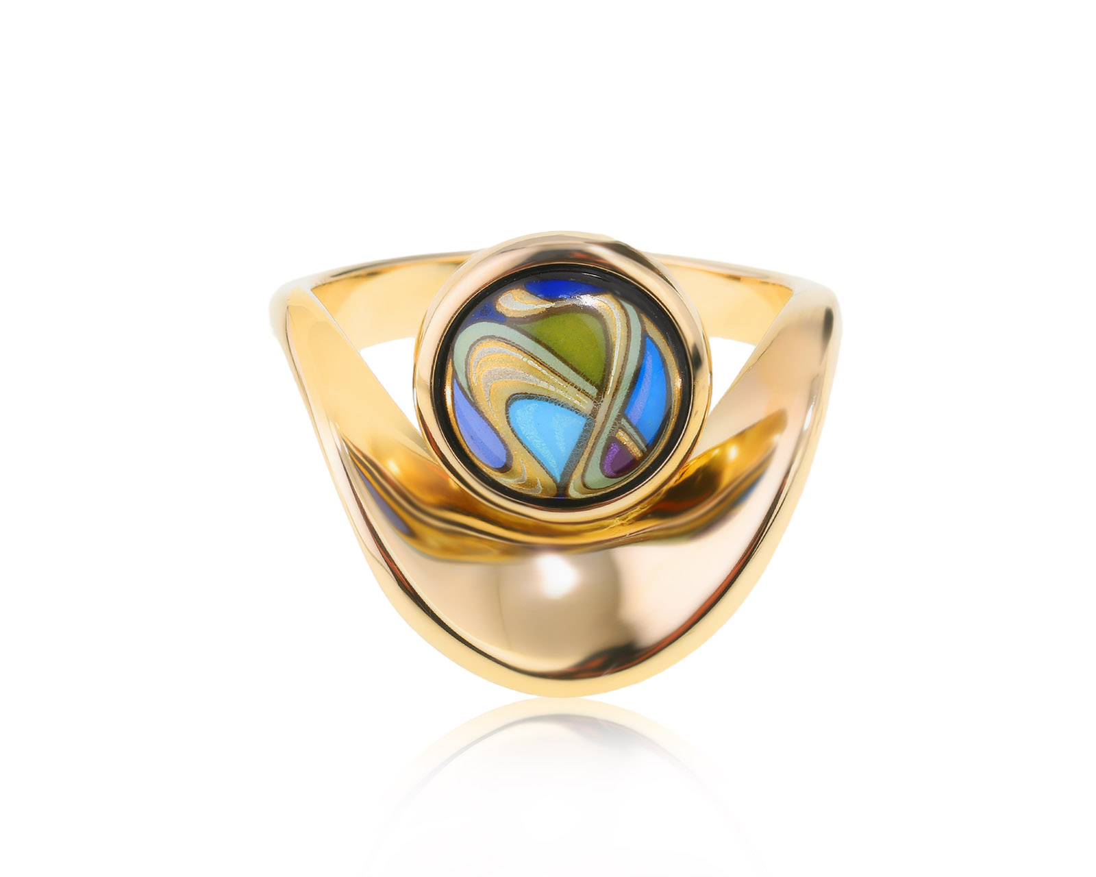 Оригинальное золотое кольцо с эмалью Frey Wille