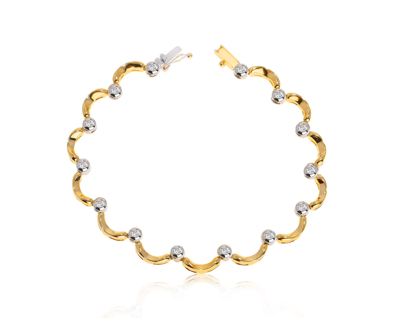 Золотой браслет с бриллиантами 0.50ct