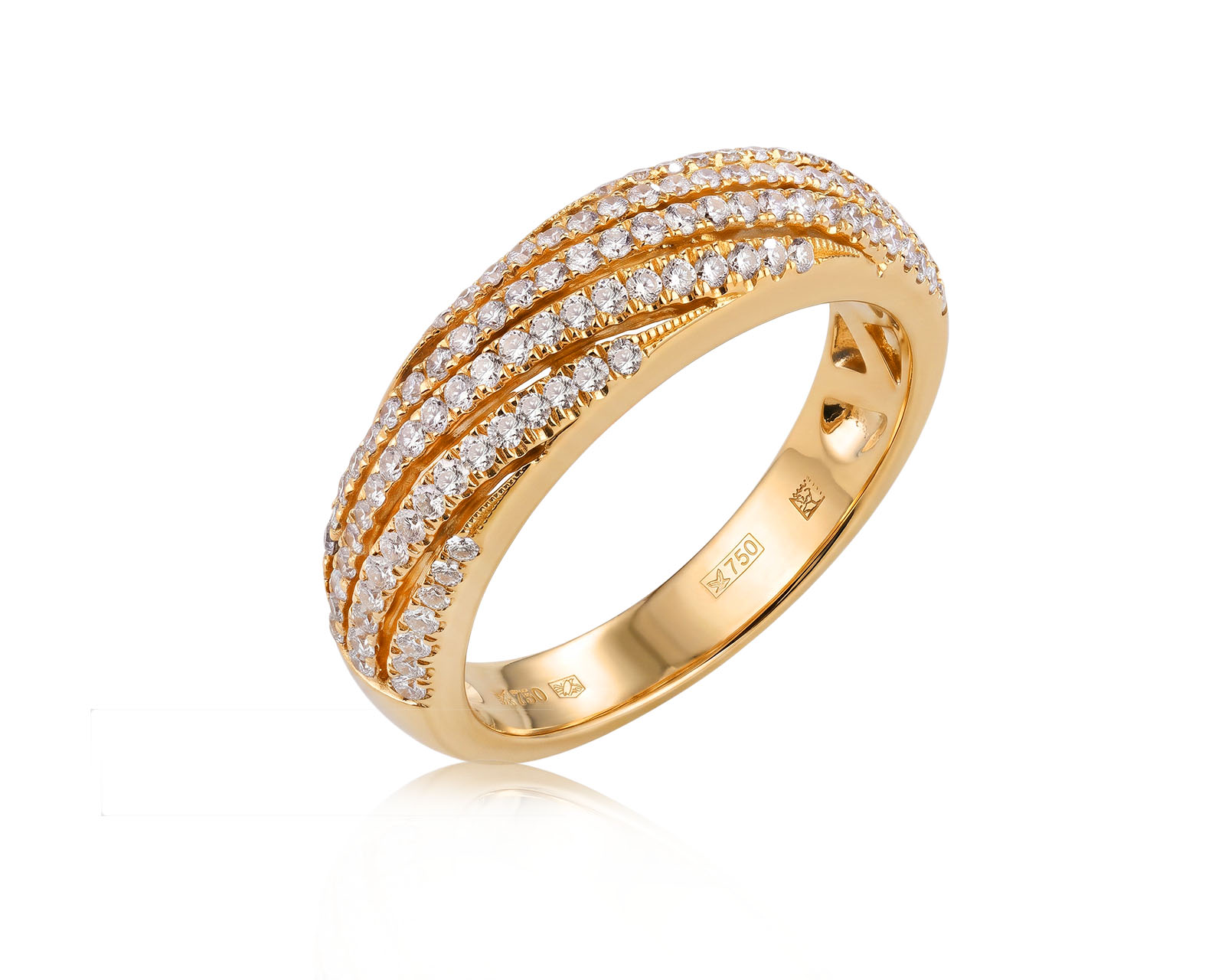 Золотое кольцо с бриллиантами 0.44ct 090226/7