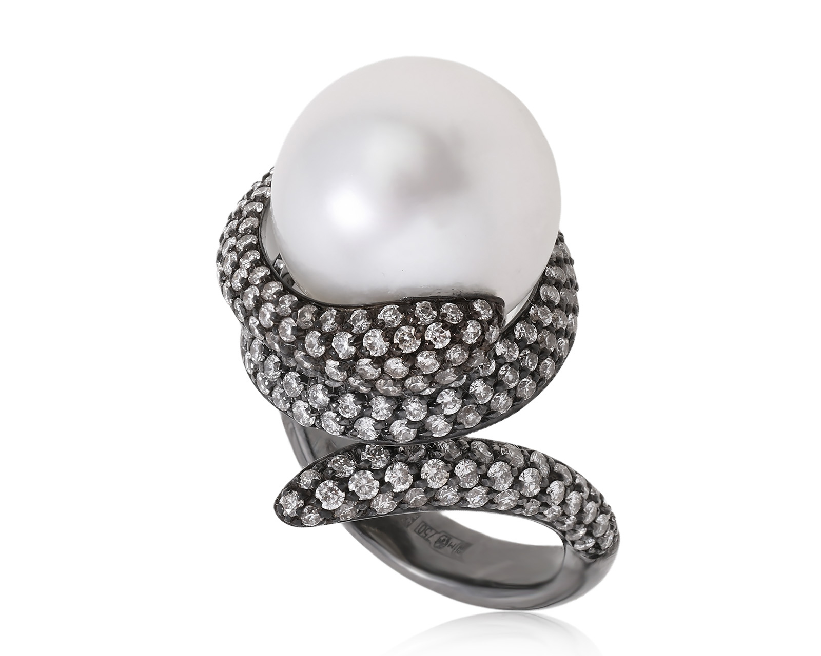 Оригинальное золотое кольцо с жемчугом 13.80 мм Utopia Eden 130925/2