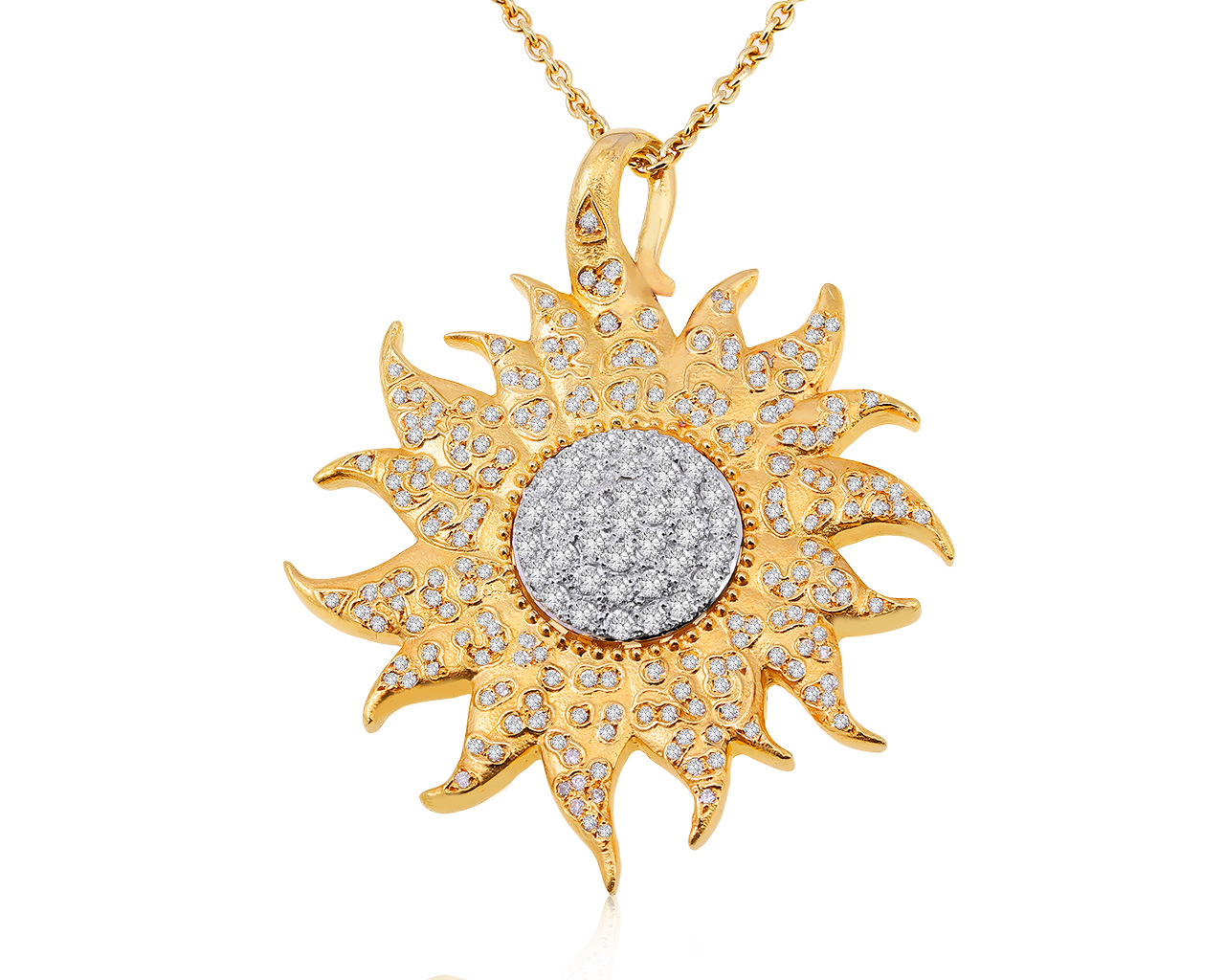 Безупречный золотой кулон с бриллиантами 3.46ct 051120/6