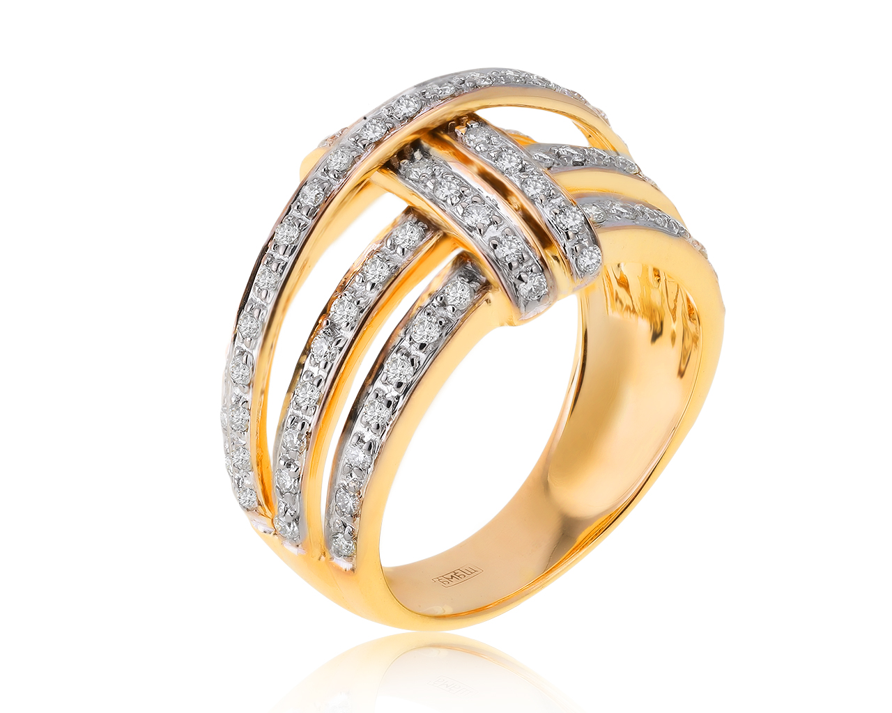 Потрясающее золотое кольцо с бриллиантами 0.57ct 251120/2