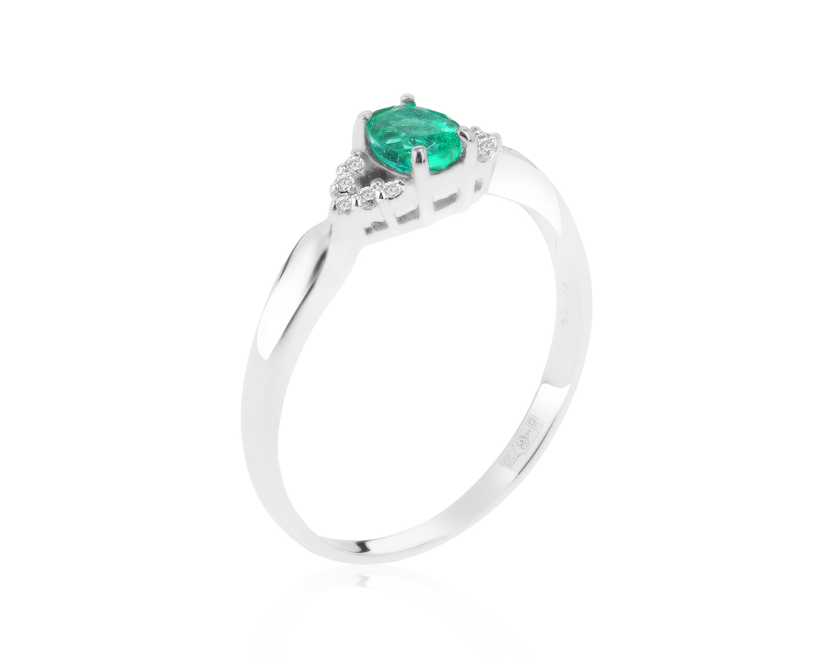 Модное золотое кольцо с изумрудом 0.28ct 241221/7