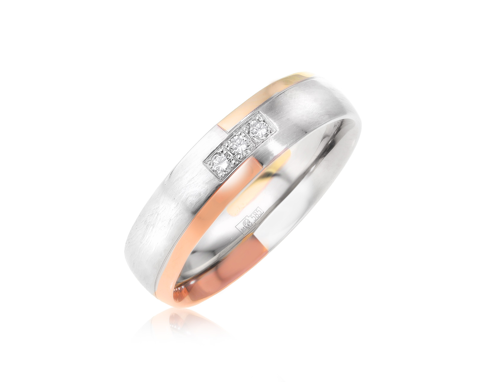 Золотое кольцо с бриллиантами 0.04ct