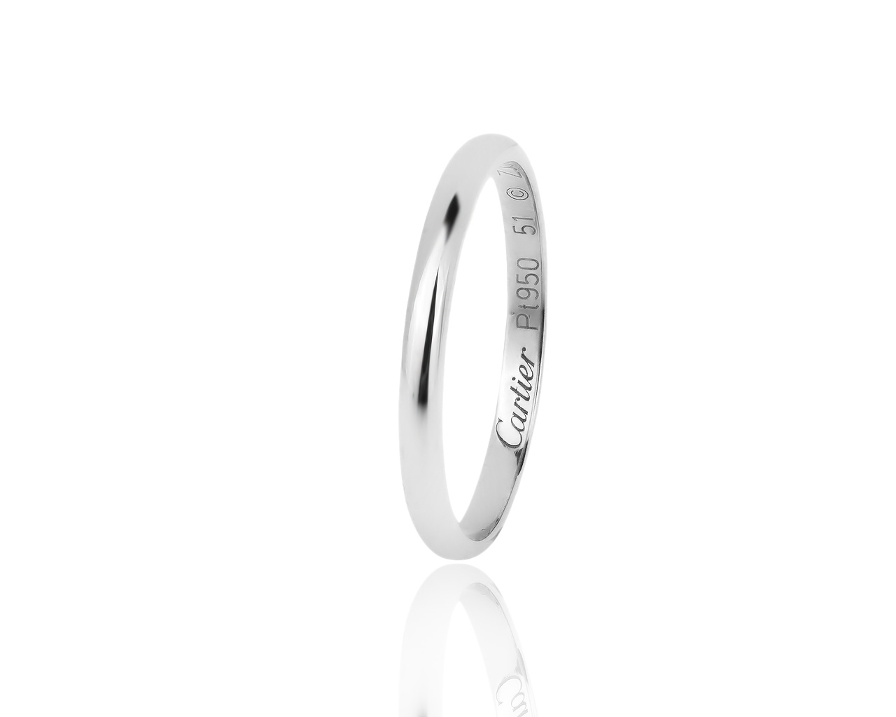 Оригинальное платиновое кольцо Cartier 1895 010419/2 Оригинальное платиновое кольцо Cartier 1895 010419/2