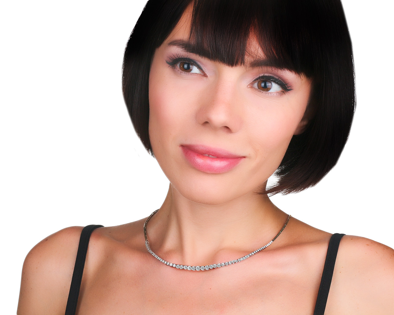 Богатое колье с бриллиантами 3.09ct