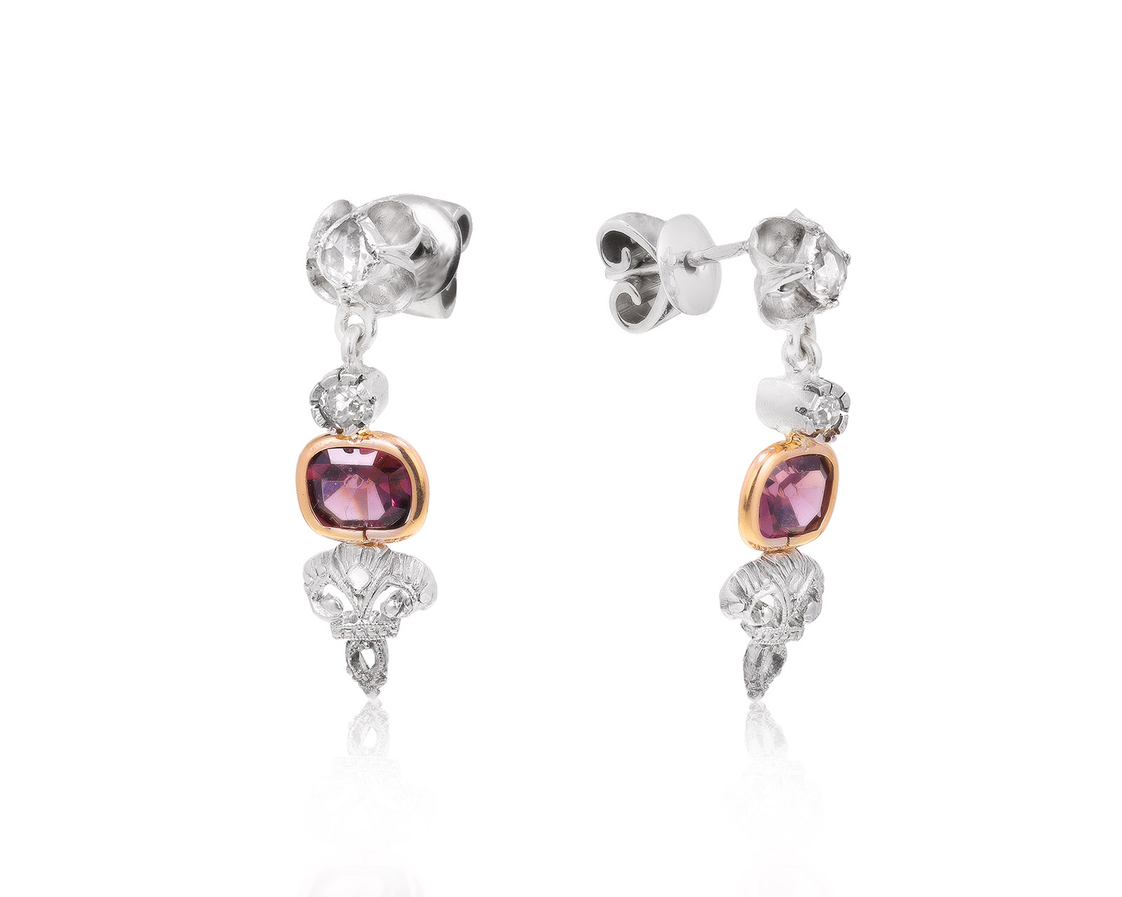 Притягательные золотые серьги с бриллиантами 0.25ct 171021/5