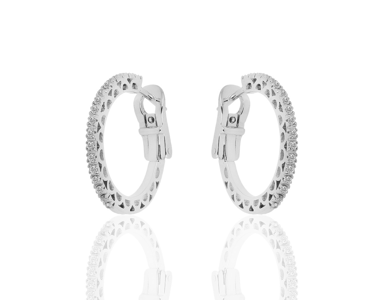 Оригинальные золотые серьги с бриллиантами 0.22ct Damiani 200419/2