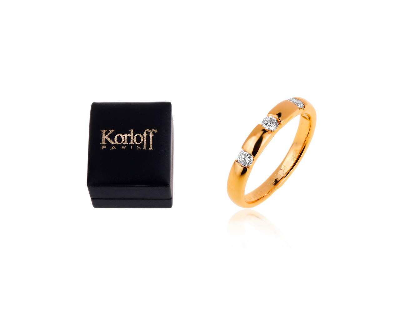 Оригинальное золотое кольцо с бриллиантами 0.27ct Korloff