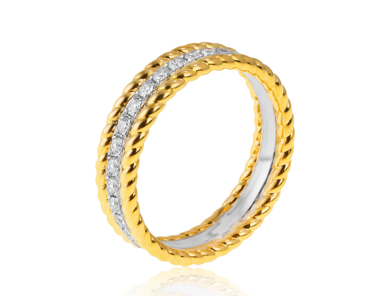 Элегантное золотое кольцо с бриллиантами 0.52ct 010621/23