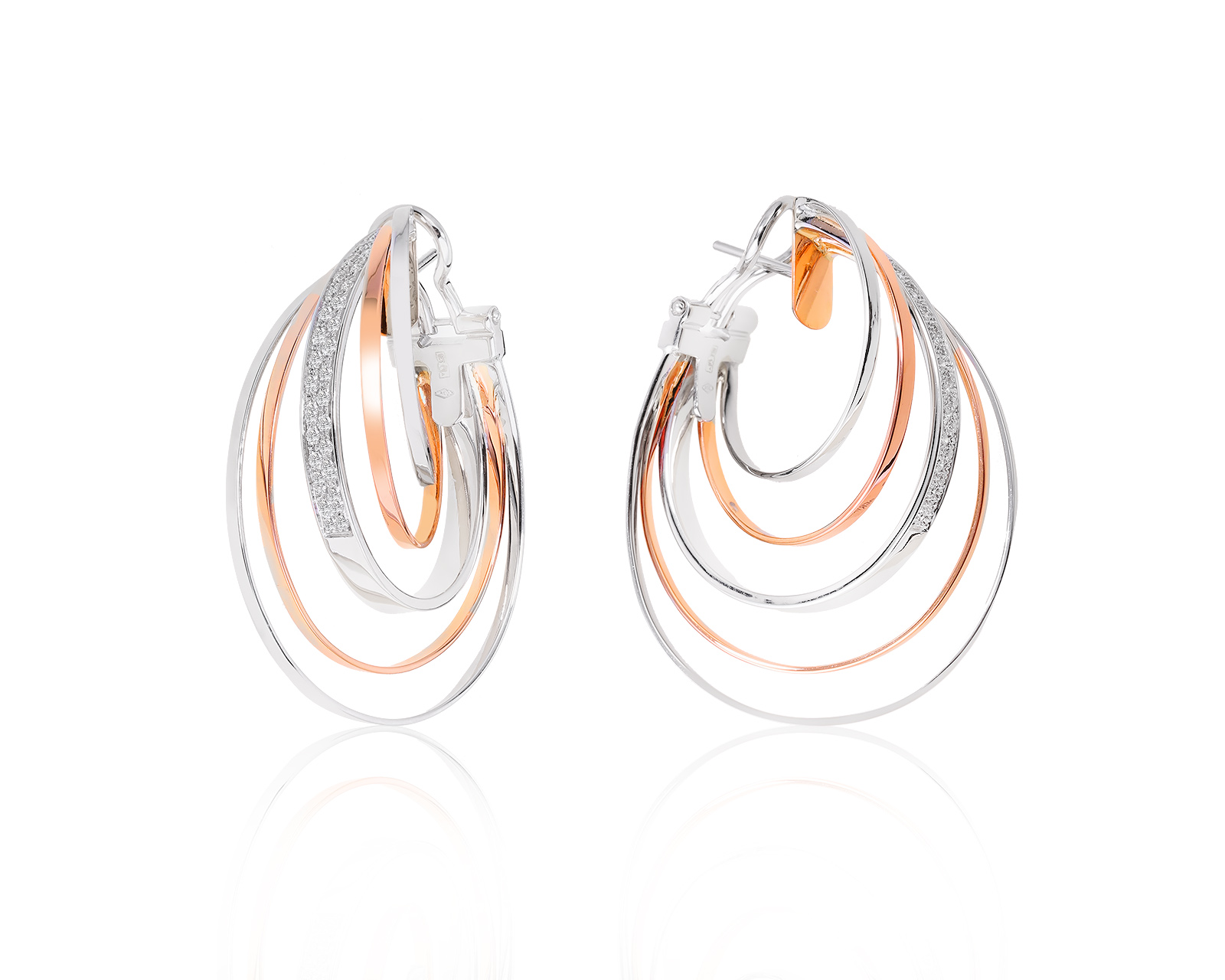 Восхитительные золотые серьги с бриллиантами 0.36ct 300522/14 Восхитительные золотые серьги с бриллиантами 0.36ct 300522/14