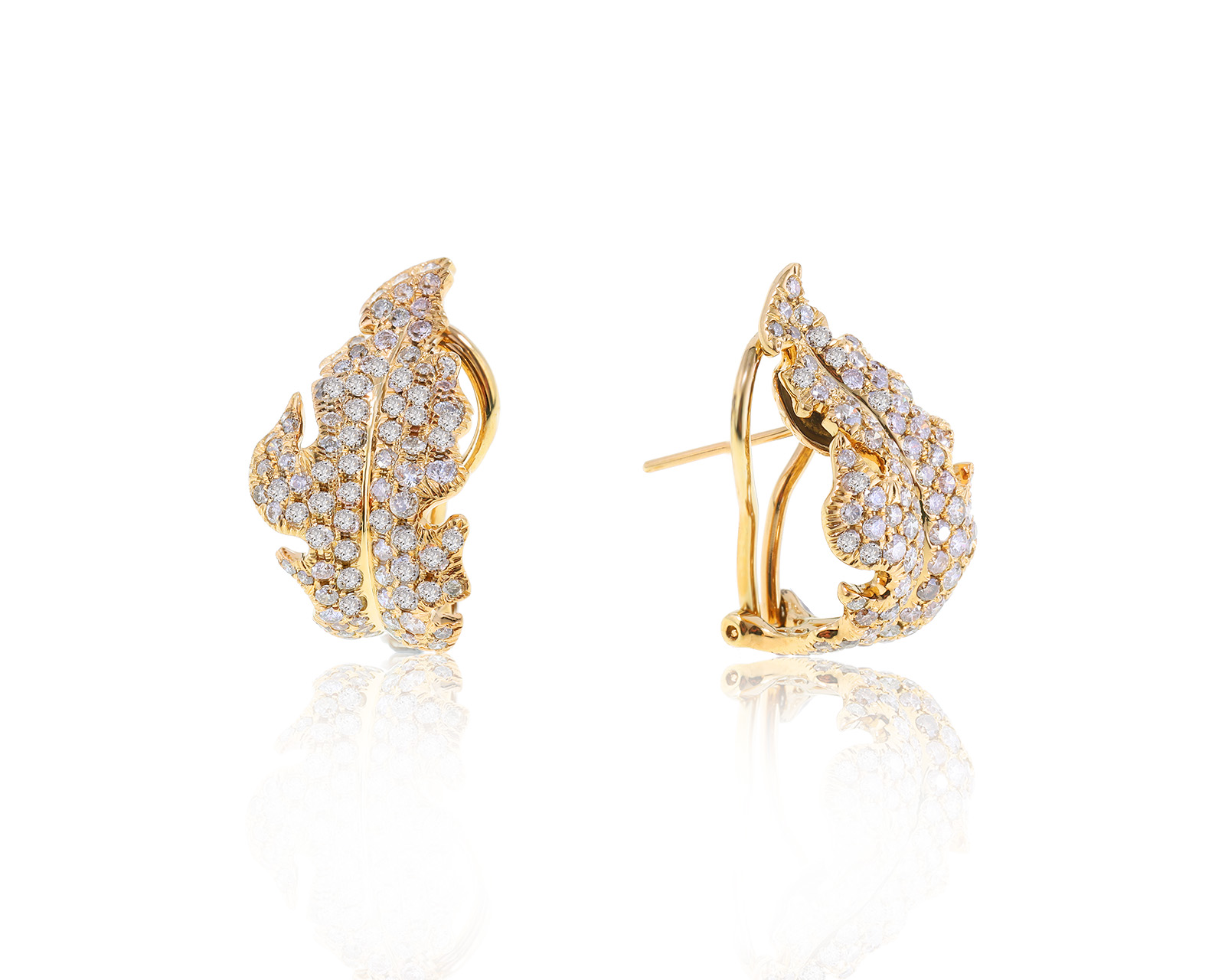 Прелестные золотые серьги с бриллиантами 2.42ct 120423/8