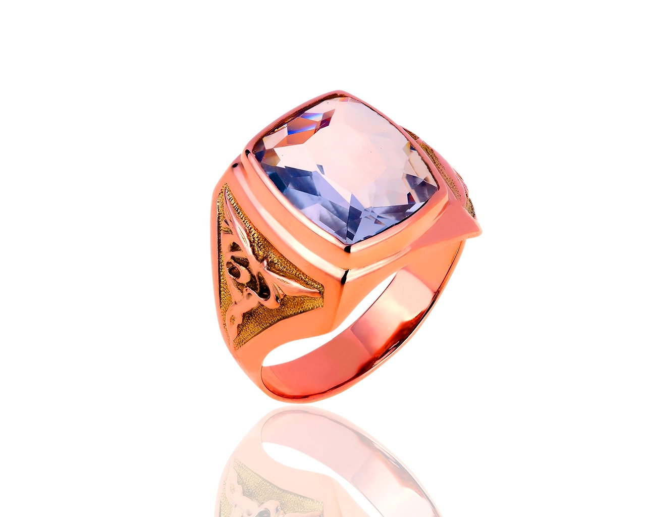 Винтажное золотое кольцо с топазом 9.25ct СССР 270519/2