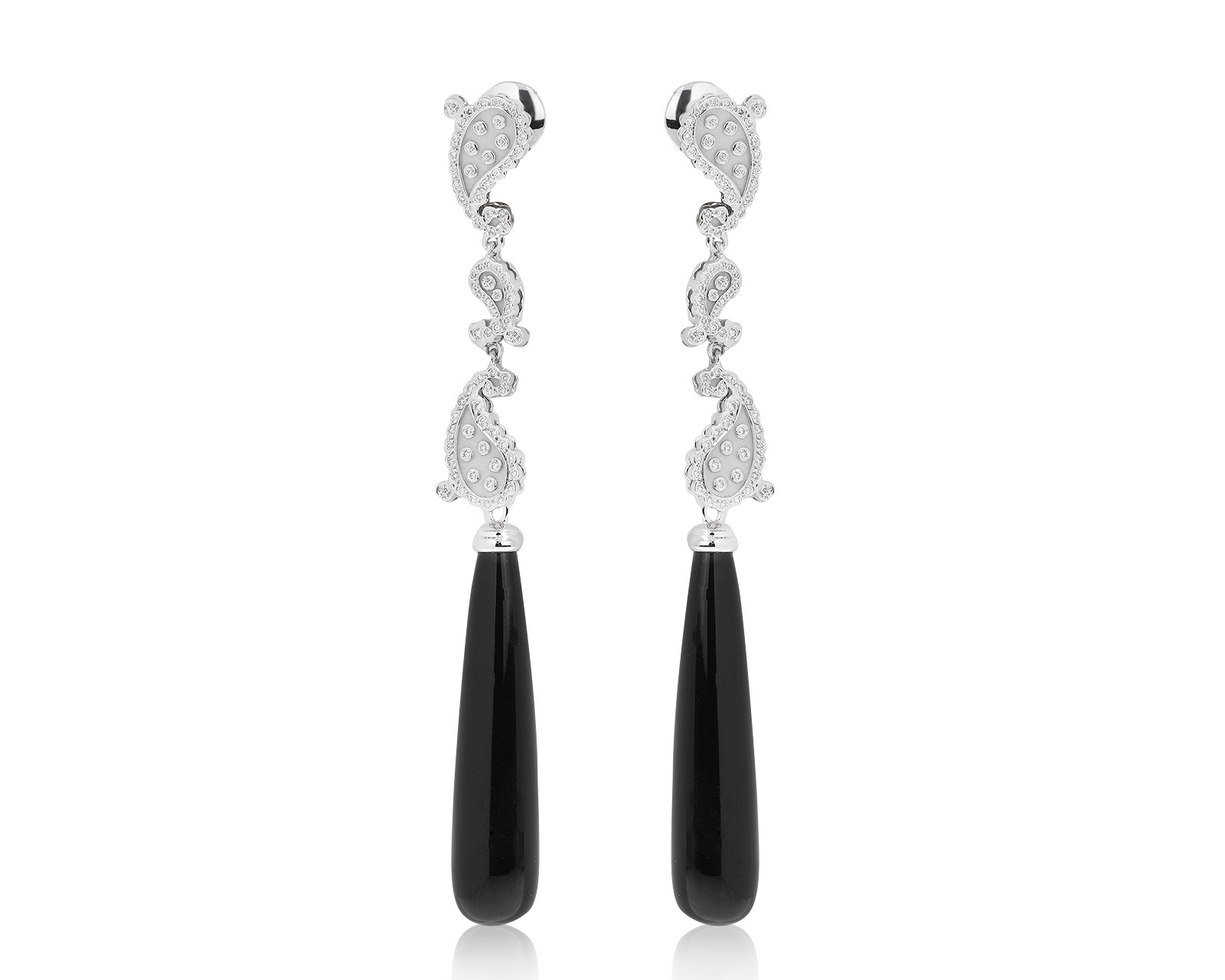 Оригинальные золотые серьги с ониксами 27.28ct Carrera y Carrera Agua 290921/4 Оригинальные золотые серьги с ониксами 27.28ct Carrera y Carrera Agua 290921/4