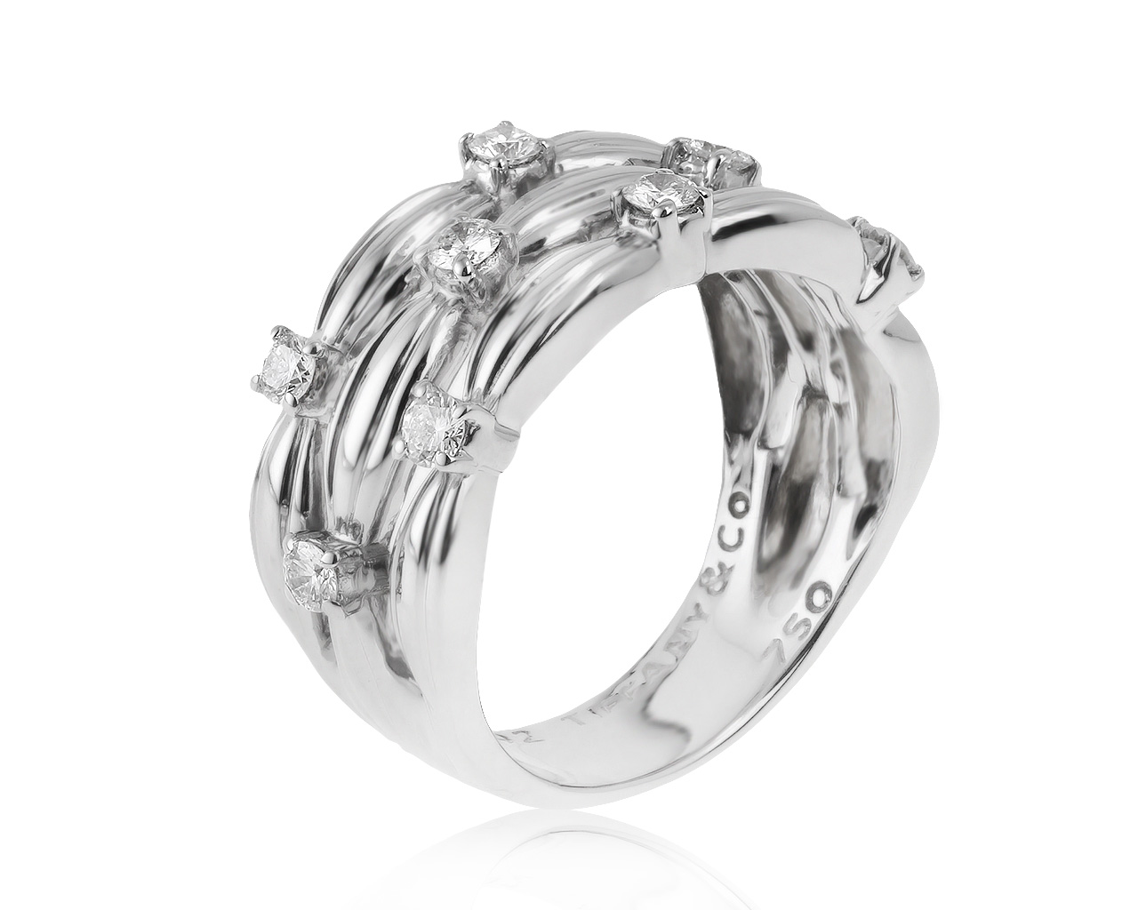 Оригинальное золотое кольцо с бриллиантами 0.50ct Tiffany&Co 220521/3