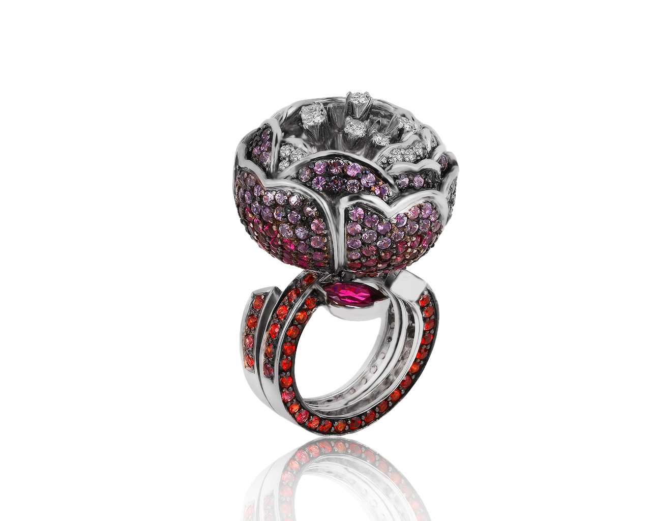 Завораживающее золотое кольцо с сапфирами 8.11ct 141219/8