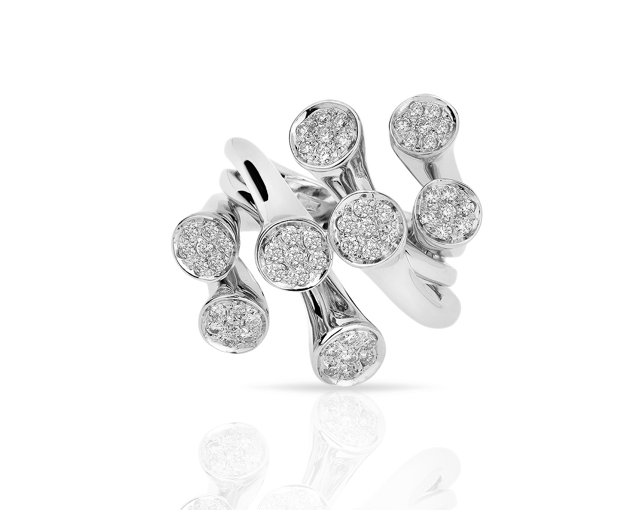 Итальянское золотое кольцо с бриллиантами 0.70ct 050318/15