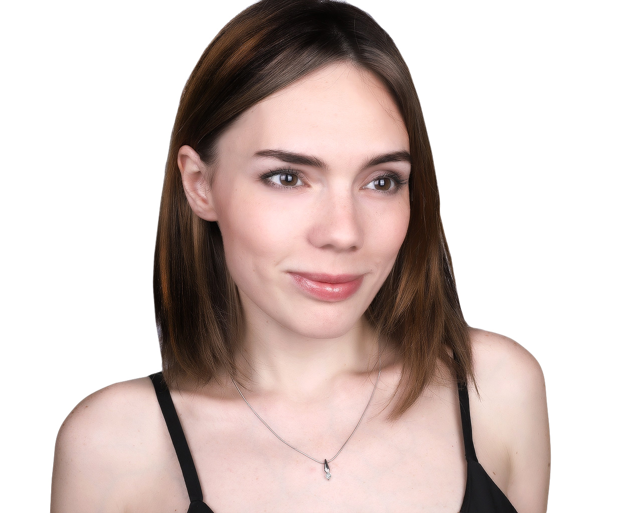 Стильный золотой кулон с бриллиантом 0.20ct