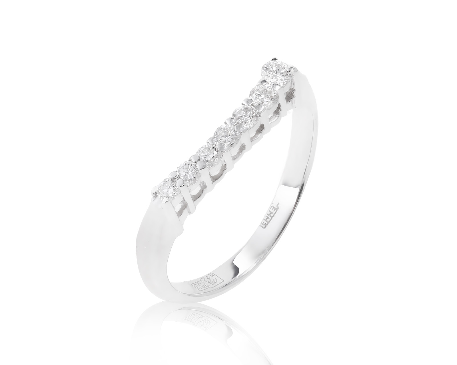 Модное золотое кольцо с бриллиантами 0.19ct 040523/8