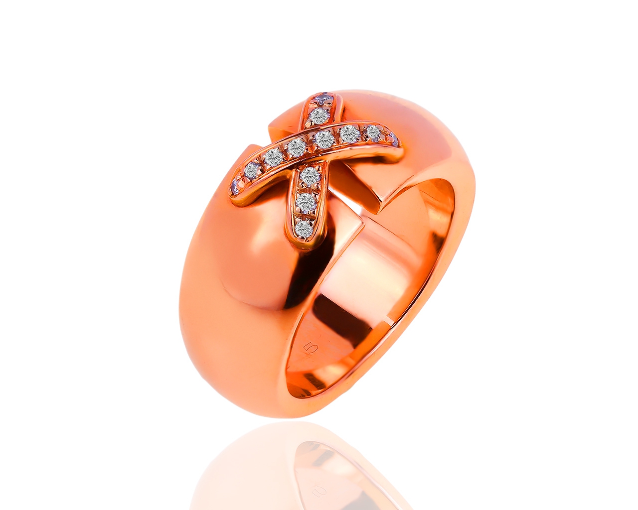Оригинальное золотое кольцо с бриллиантами 0.13ct Chaumet Liens