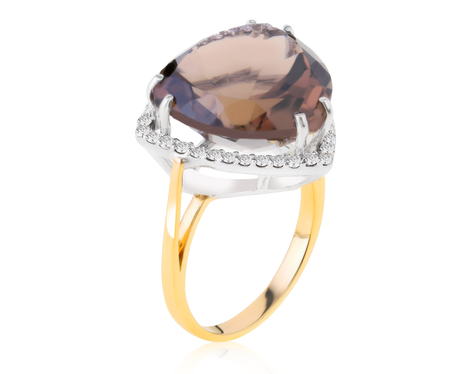 Изысканное золотое кольцо с раухтопазом 13.38ct 140721/2 Изысканное золотое кольцо с раухтопазом 13.38ct 140721/2