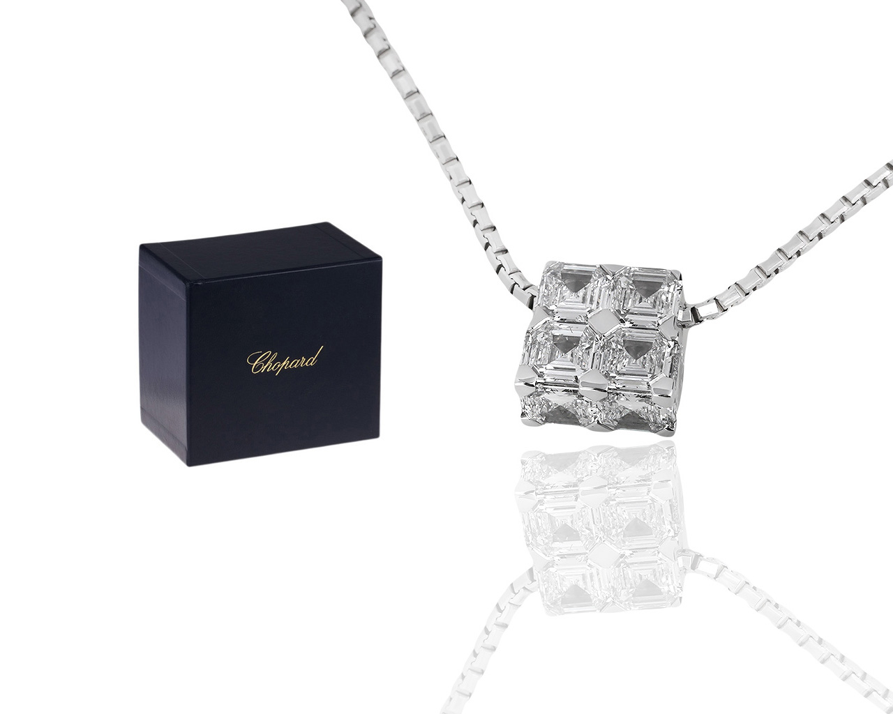 Золотой кулон с бриллиантами 2.23ct Chopard Ice Cube