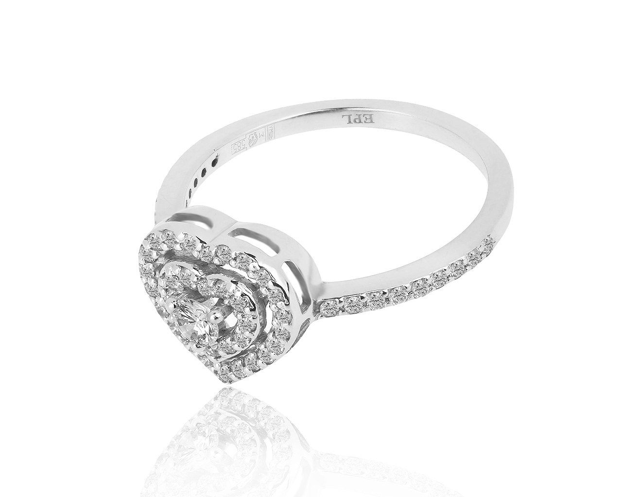Романтичное золотое кольцо с бриллиантами 0.30ct ЭПЛ