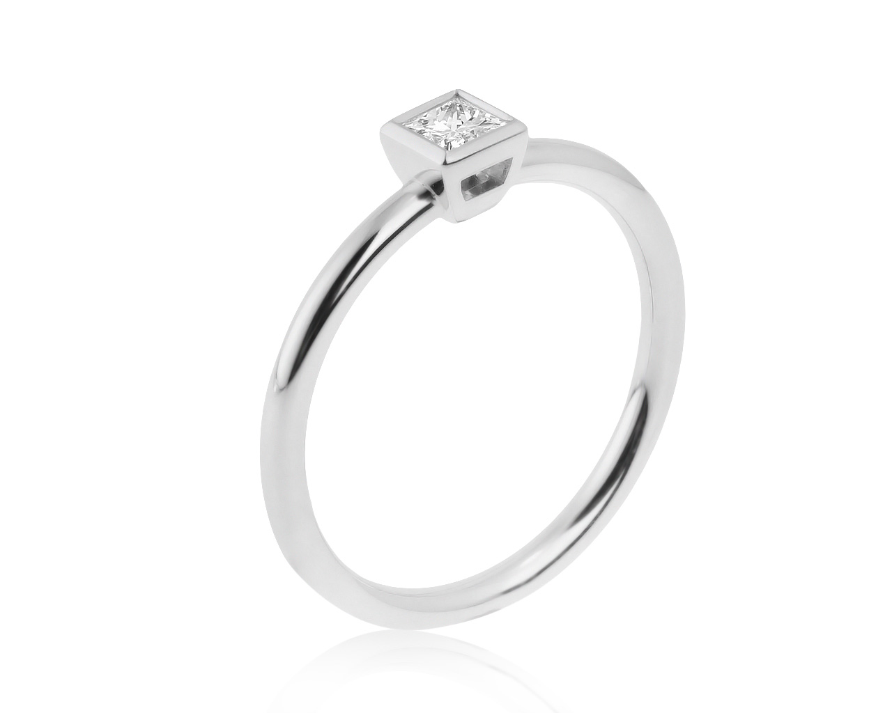 Оригинальное платиновое кольцо с бриллиантом 0.18ct Tiffany&Co 010521/3