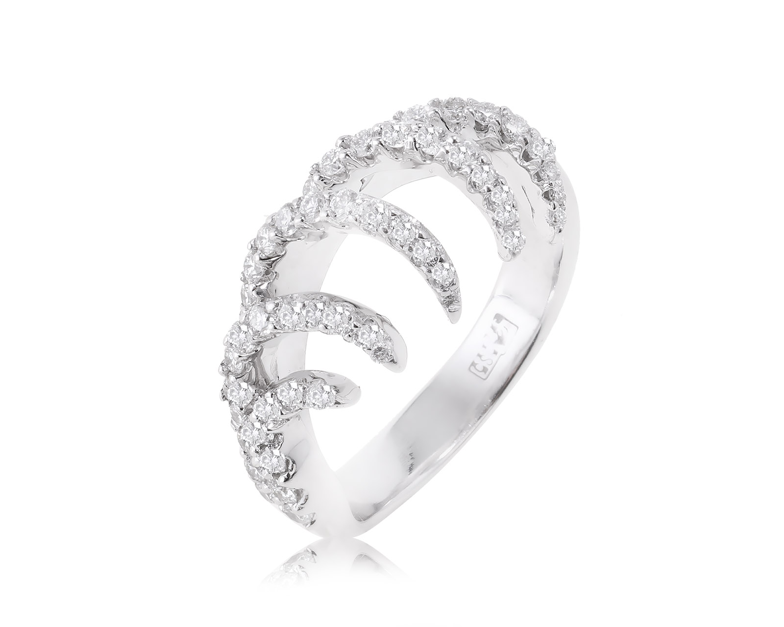 Модное золотое кольцо с бриллиантами 0.52ct