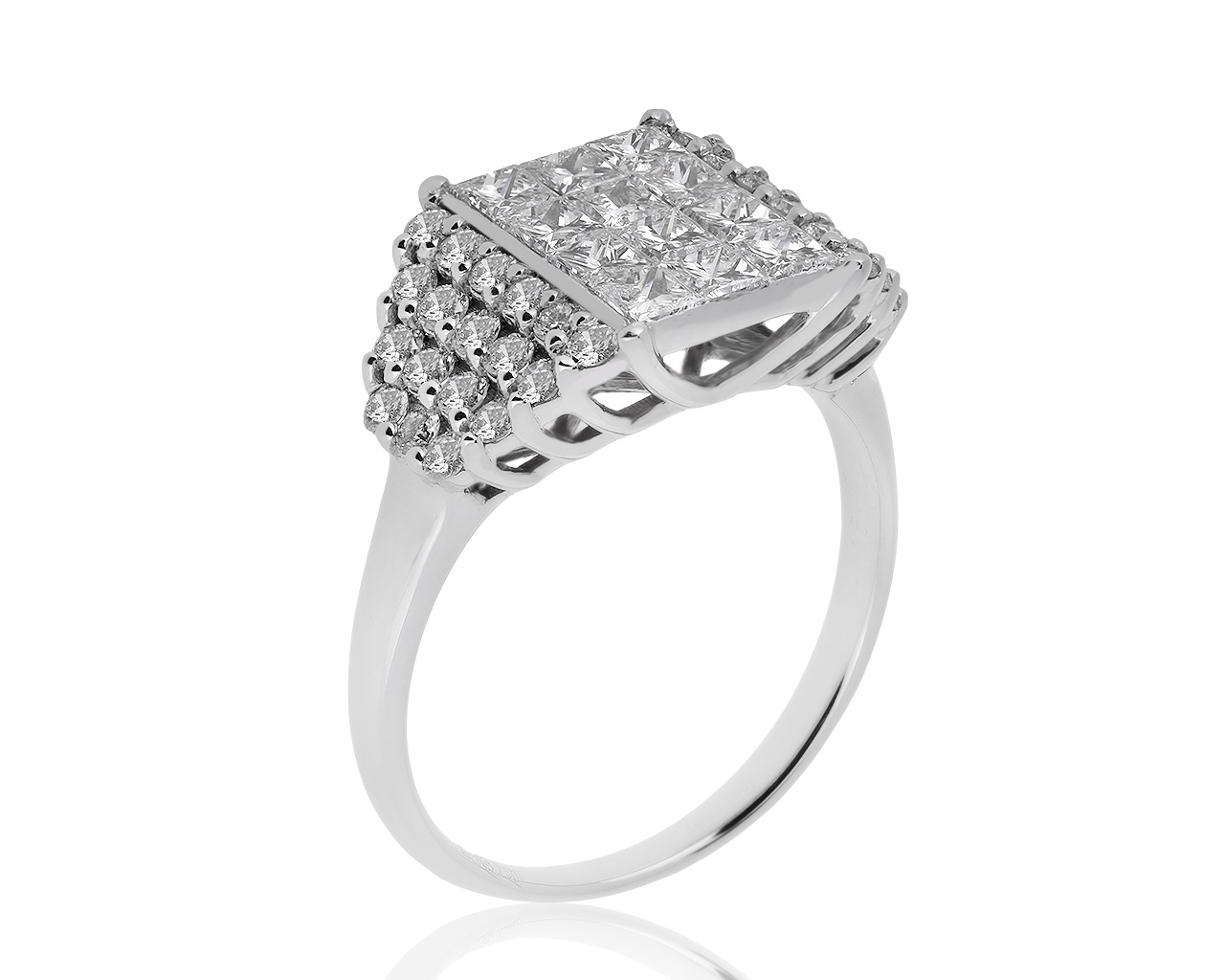 Шикарное золотое кольцо с бриллиантами 1.80ct 170620/2