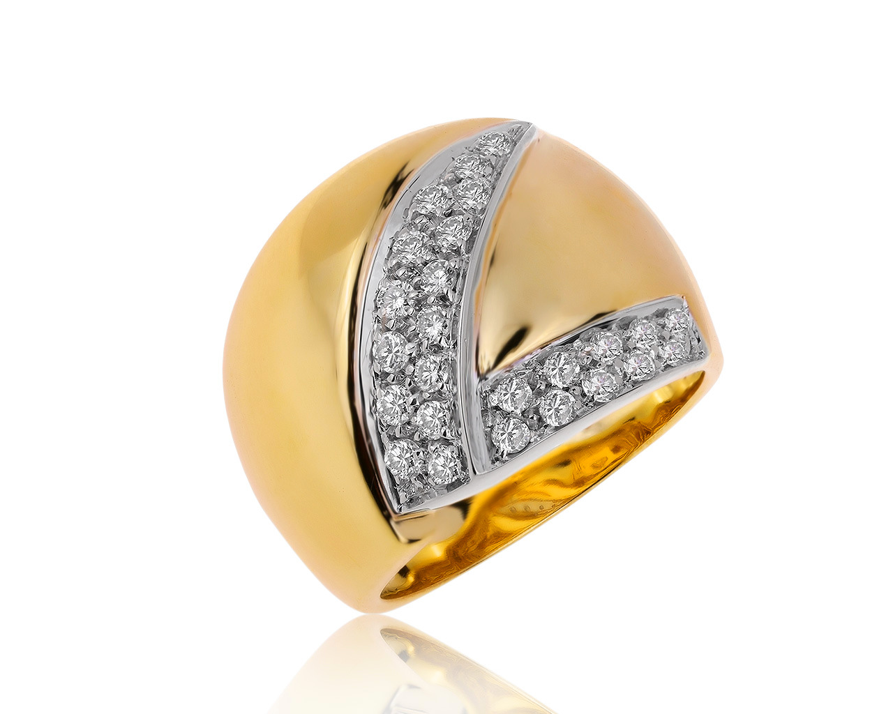 Оригинальное золотое кольцо с бриллиантами 0.53ct Damiani 270420/3