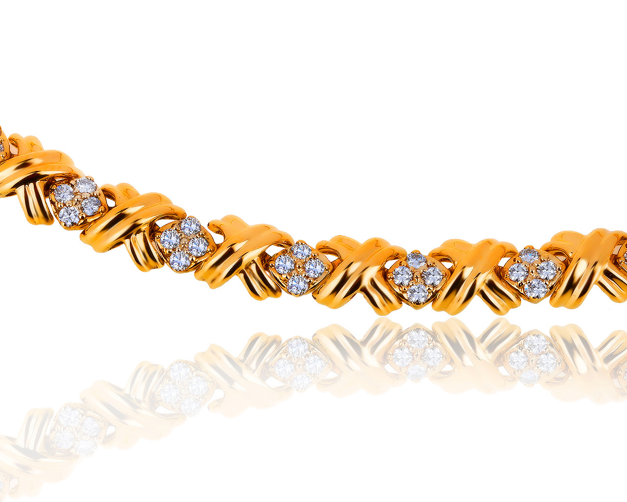 Оригинальное золотое колье с бриллиантами 1.08ct Tiffany&Co 130919/3 Оригинальное золотое колье с бриллиантами 1.08ct Tiffany&Co 130919/3