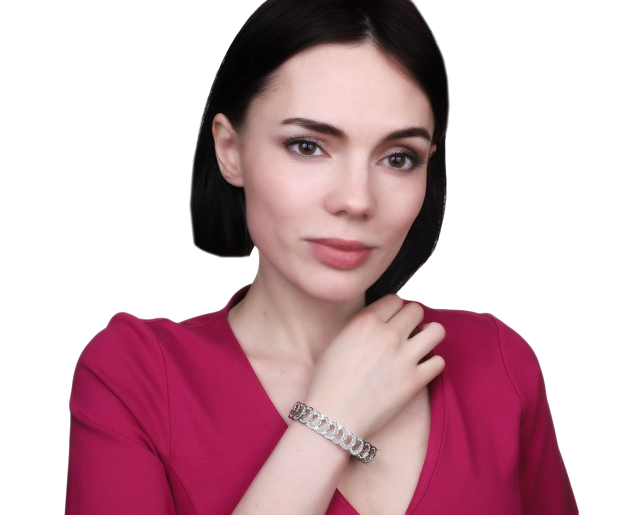 Внушительный золотой браслет с бриллиантами 2.80ct