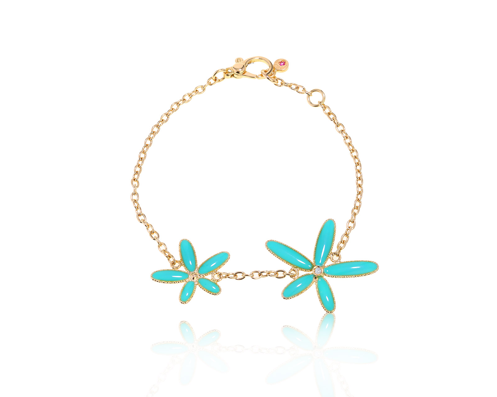 Оригинальный золотой браслет с эмалью Roberto Coin 051022/7