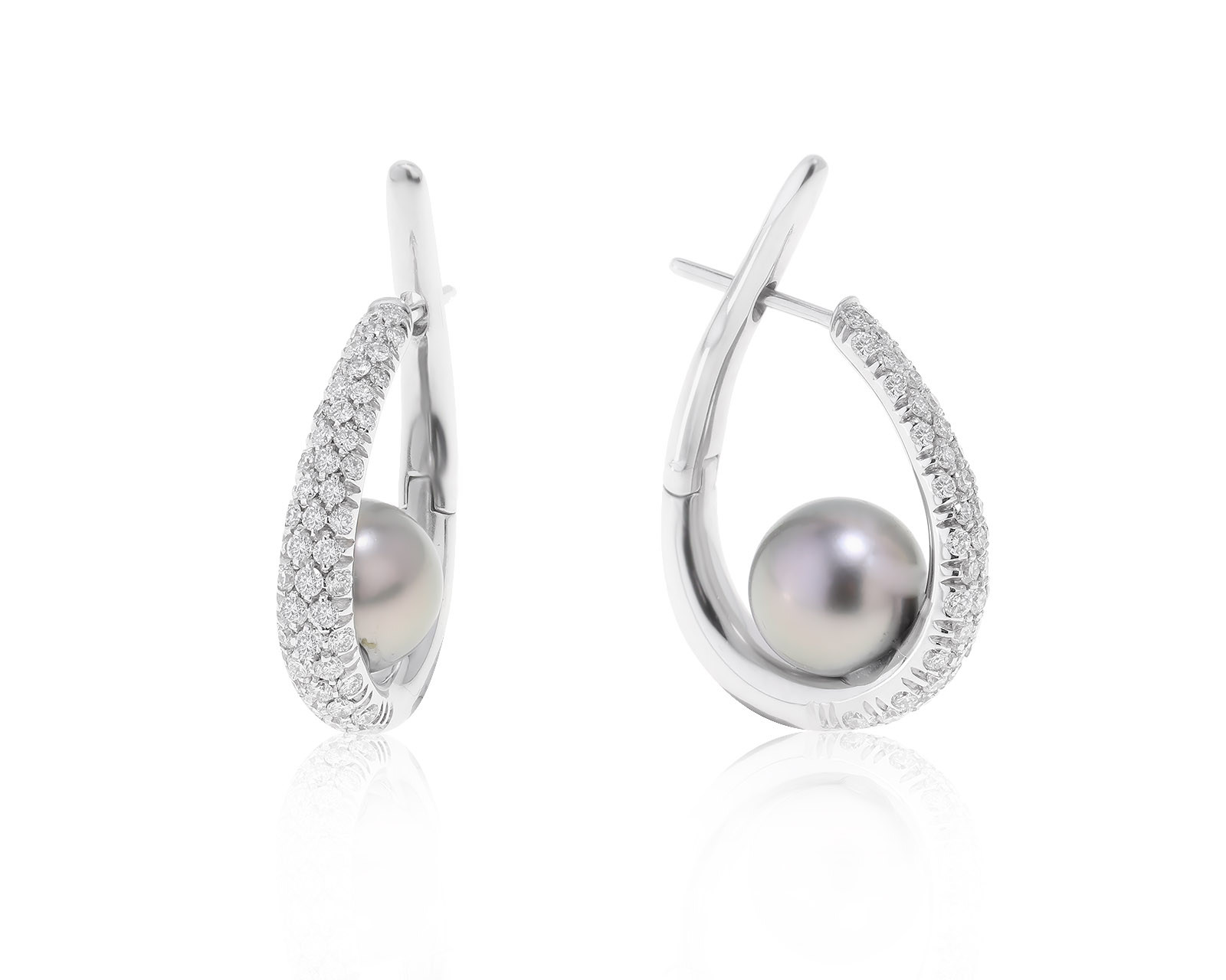 Оригинальные золотые серьги с жемчугом 10.00 мм Mikimoto 280822/3
