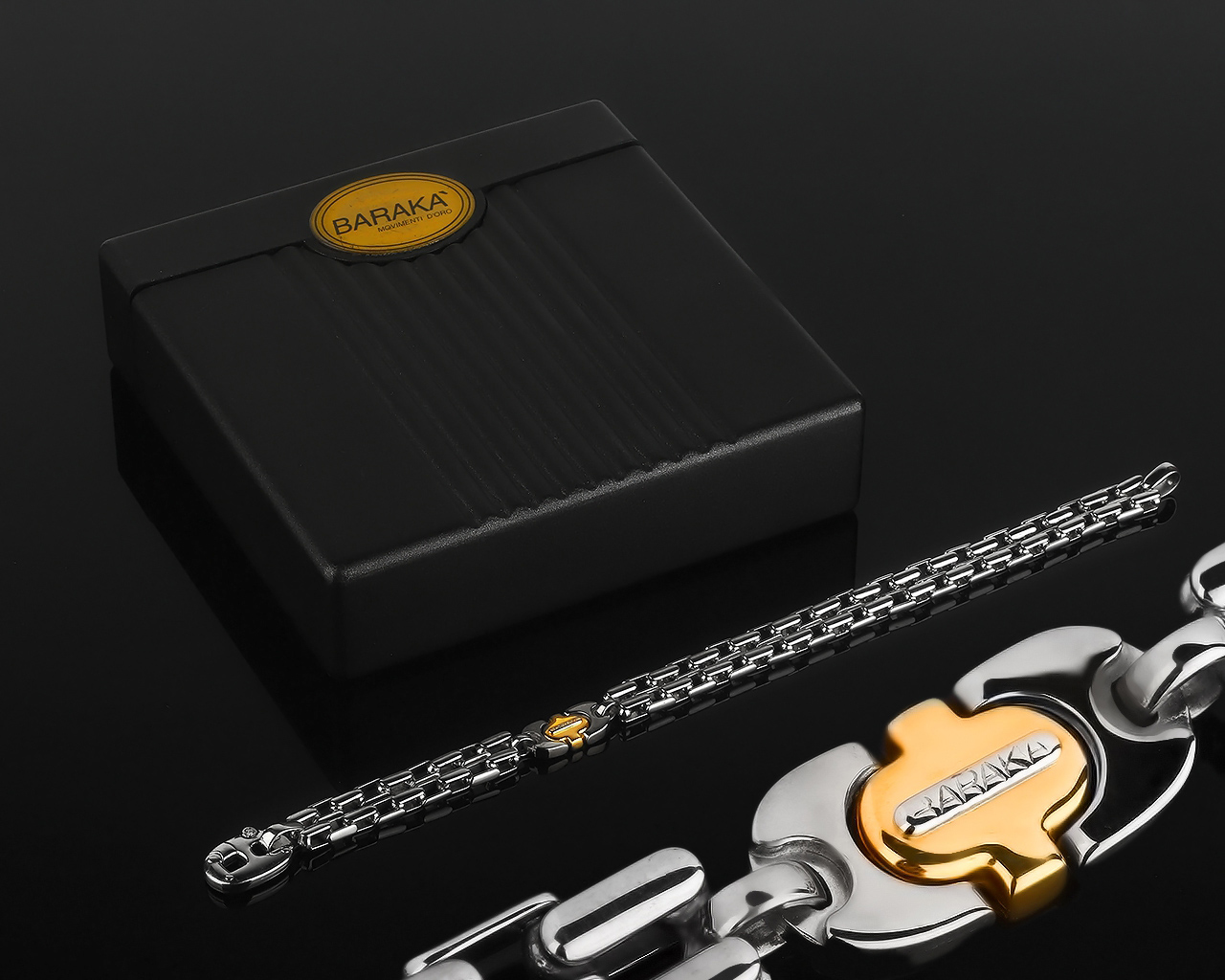 Золотой браслет с бриллиантом Baraka