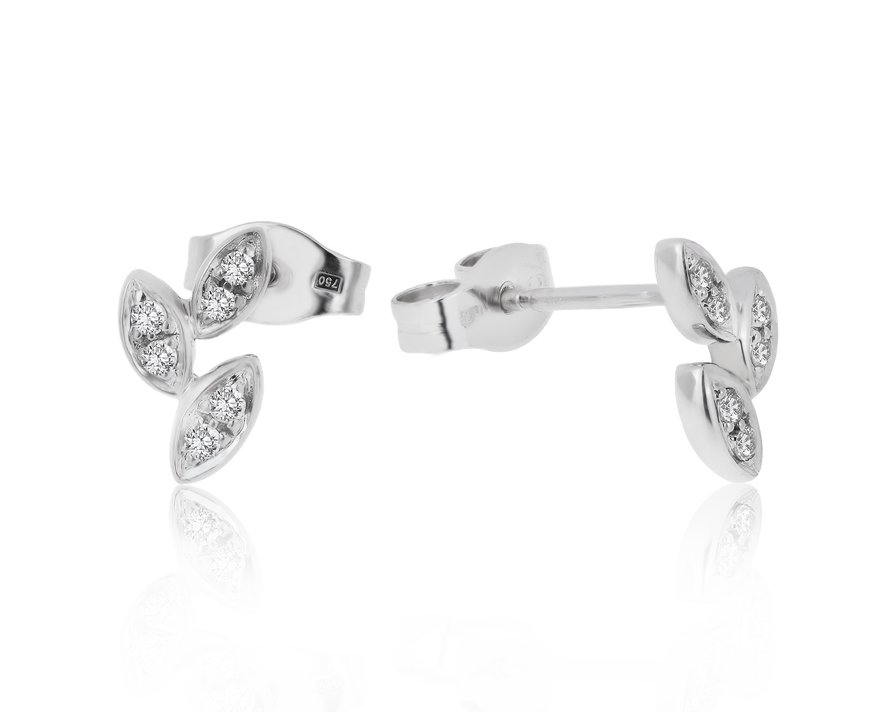 Оригинальные золотые серьги с бриллиантами 0.10ct H.Stern