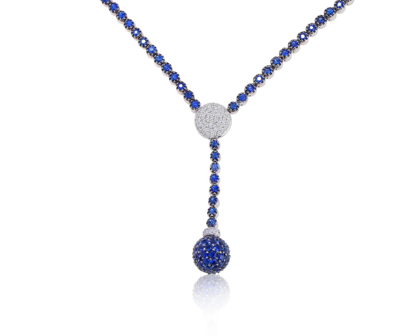 Оригинальное золотое колье с сапфирами 4.90ct Centoventuno 280222/2 Оригинальное золотое колье с сапфирами 4.90ct Centoventuno 280222/2