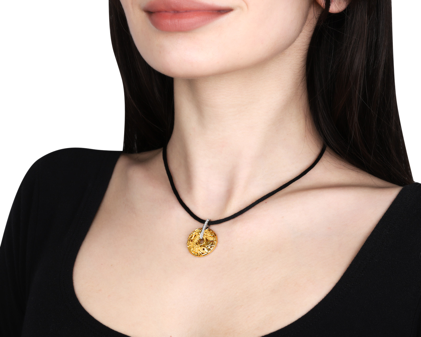 Оригинальный золотой кулон Carrera y Carrera Circulos De Fuego