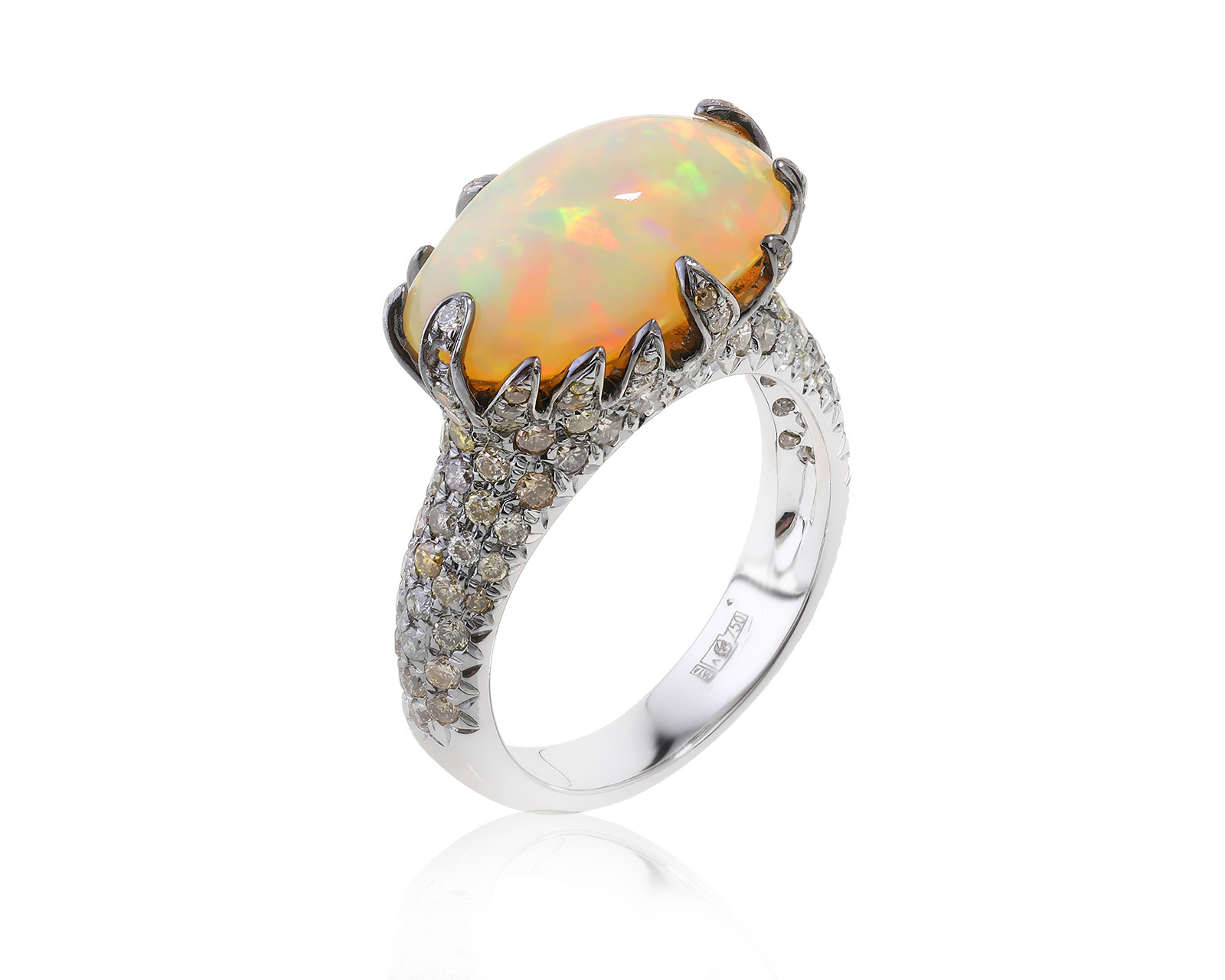 Золотое кольцо с опалом 4.92ct и бриллиантами 1.32ct 280623/8
