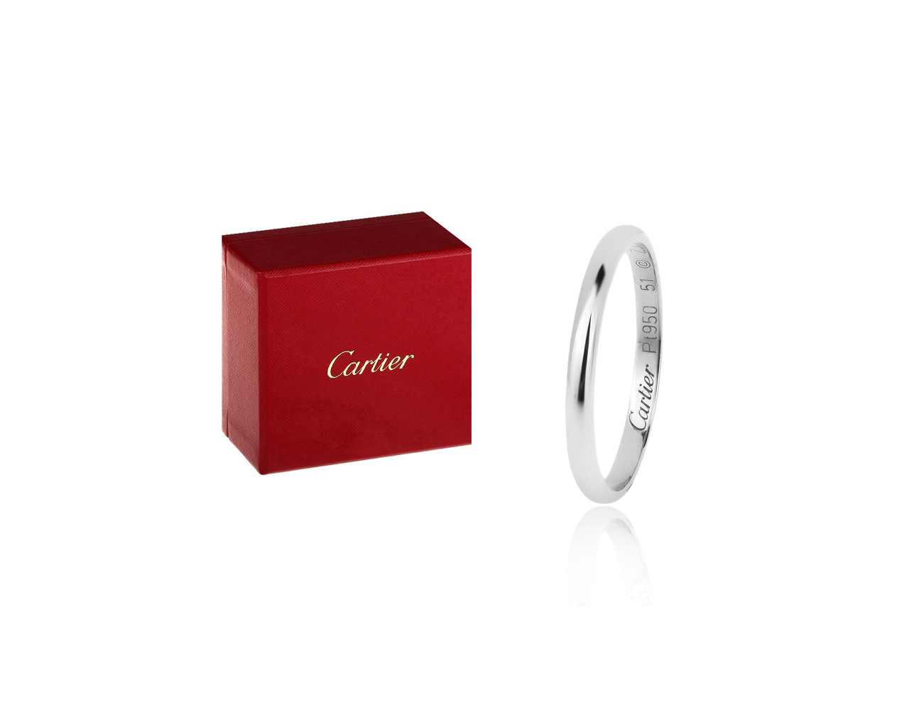 Оригинальное платиновое кольцо Cartier 1895