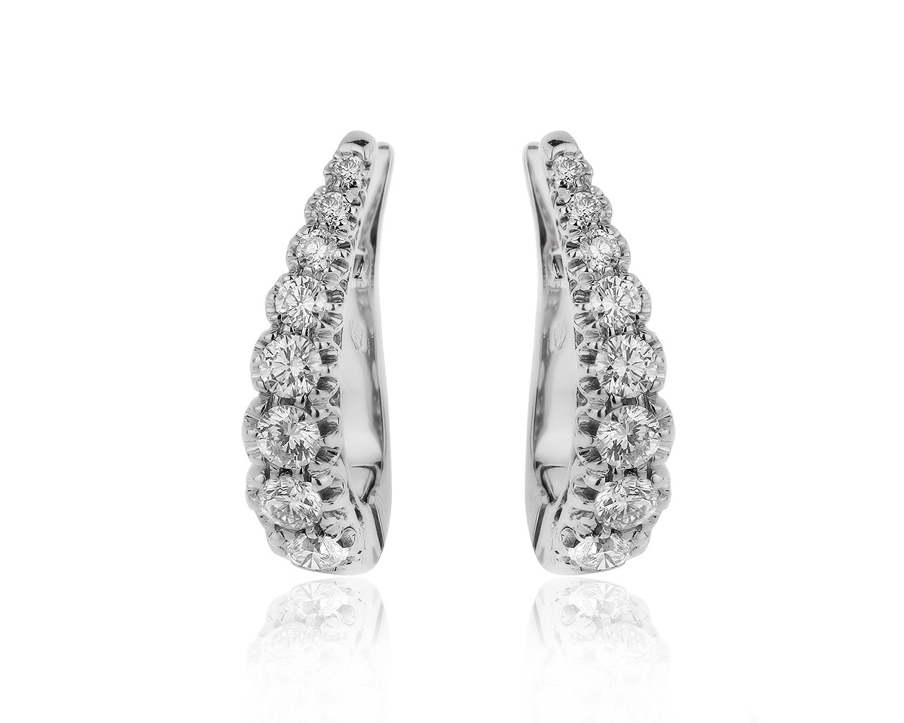 Оригинальные золотые серьги с бриллиантами 1.05ct Giorgio Visconti 240320/1