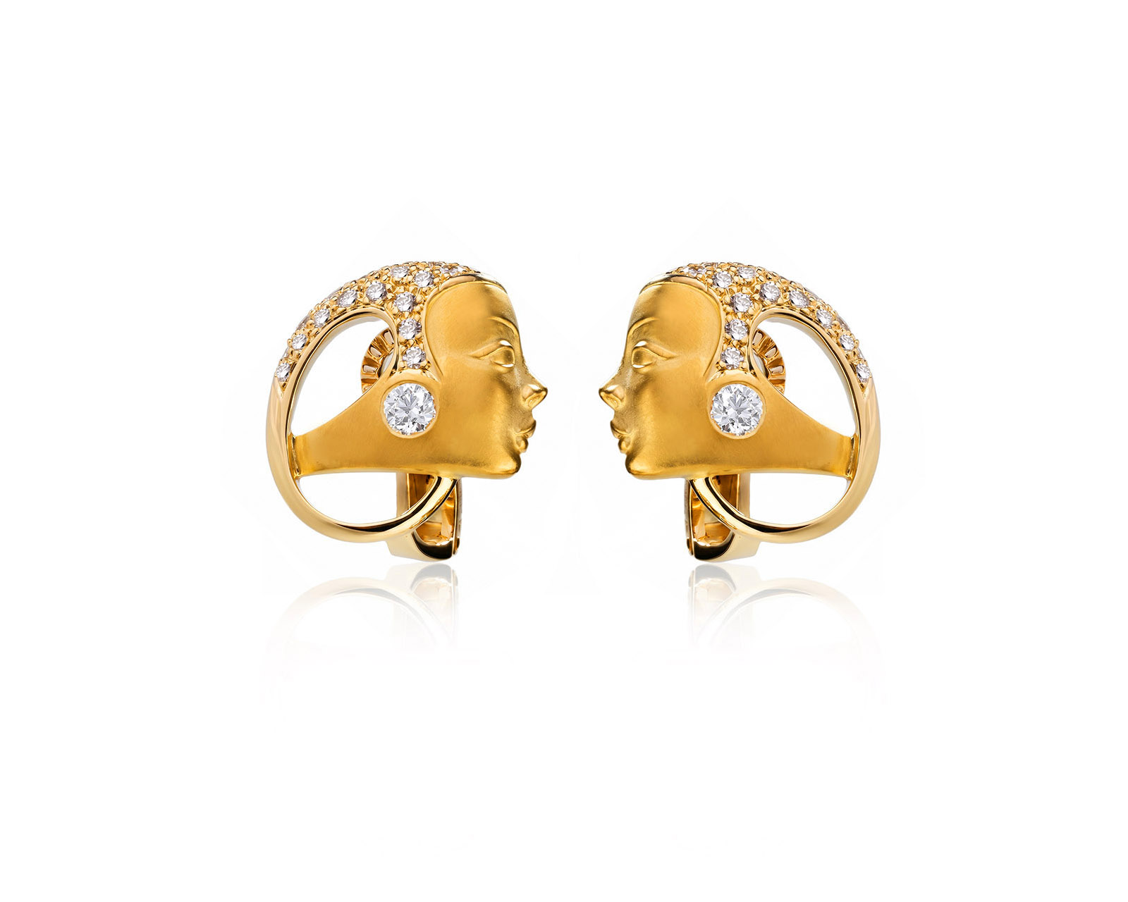 Оригинальные золотые серьги с бриллиантами 0.78ct Carrera y Carrera Eden 290726/13