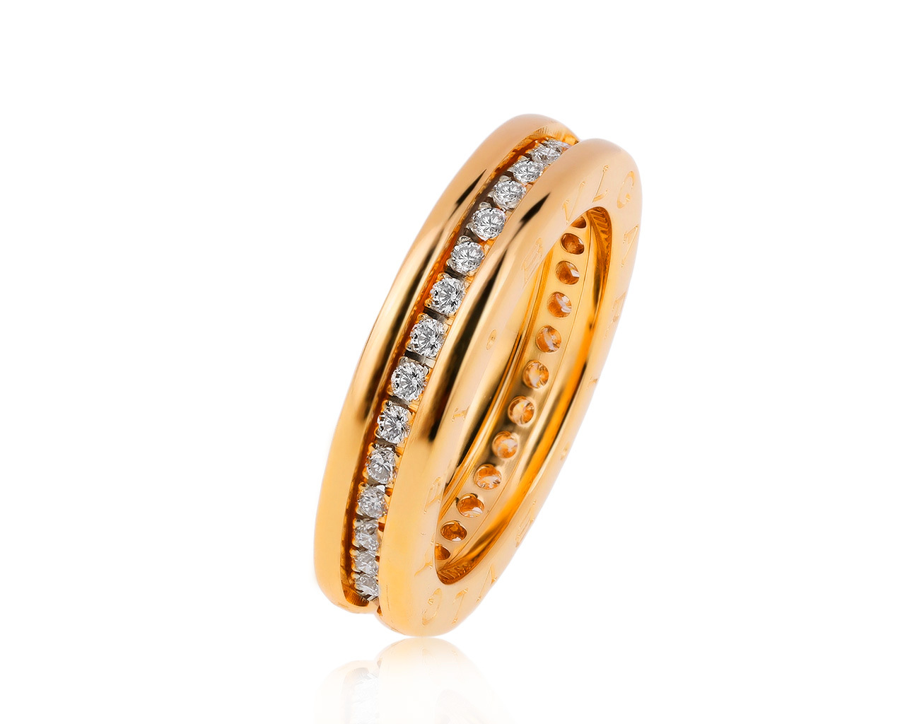 Оригинальное золотое кольцо с бриллиантами 0.48ct Bvlgari B.Zero 1 030820/1