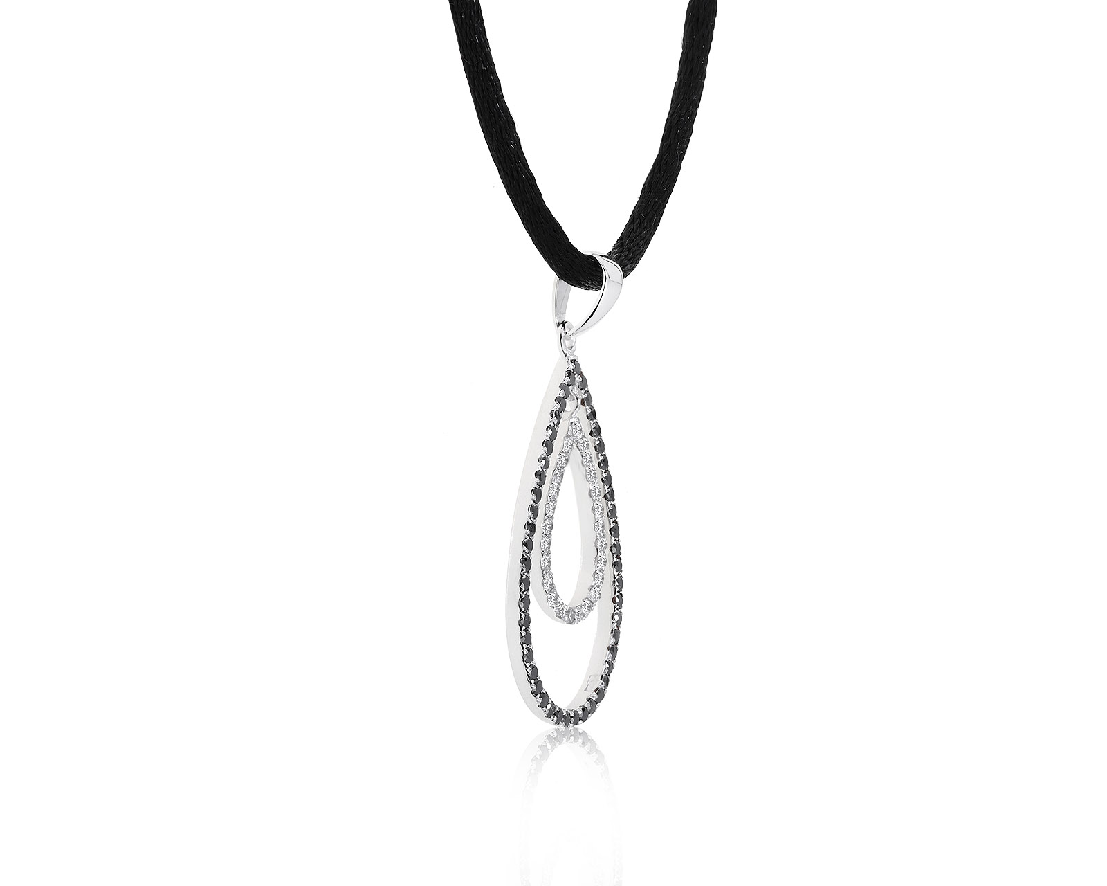 Модный золотой кулон с бриллиантами 0.58ct