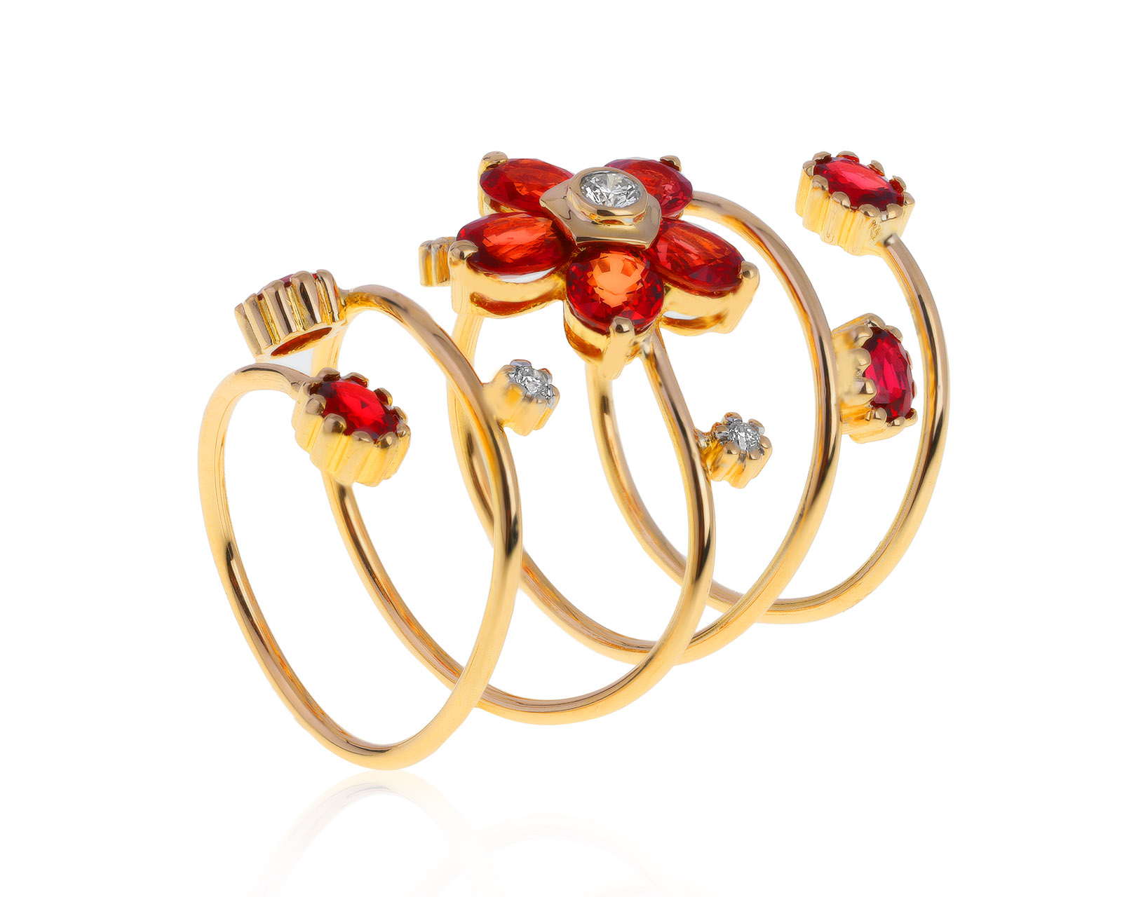 Превосходное золотое кольцо с сапфирами 2.80ct 190721/11