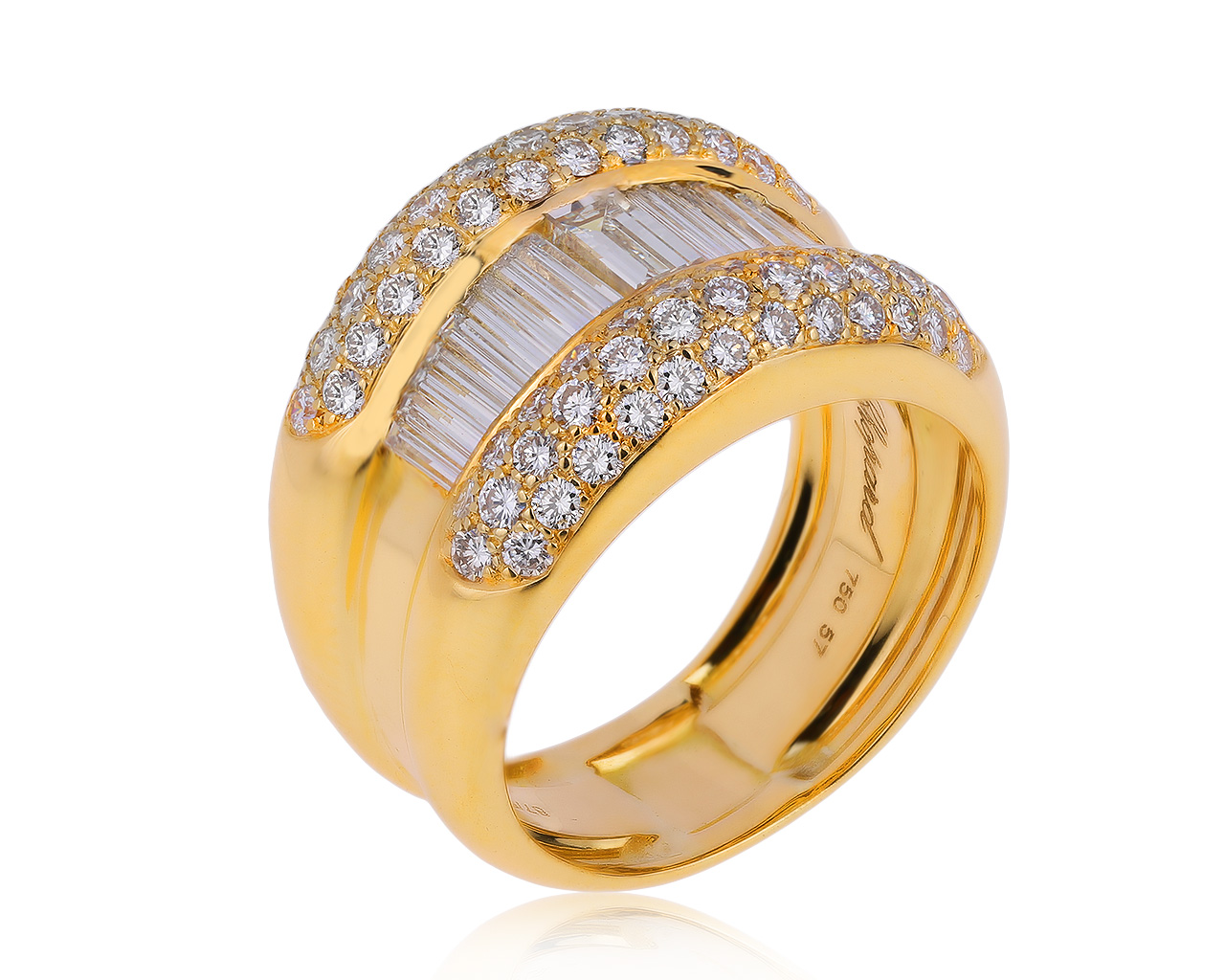 Оригинальное золотое кольцо с бриллиантами 3.50ct Chopard La Strada 220720/18