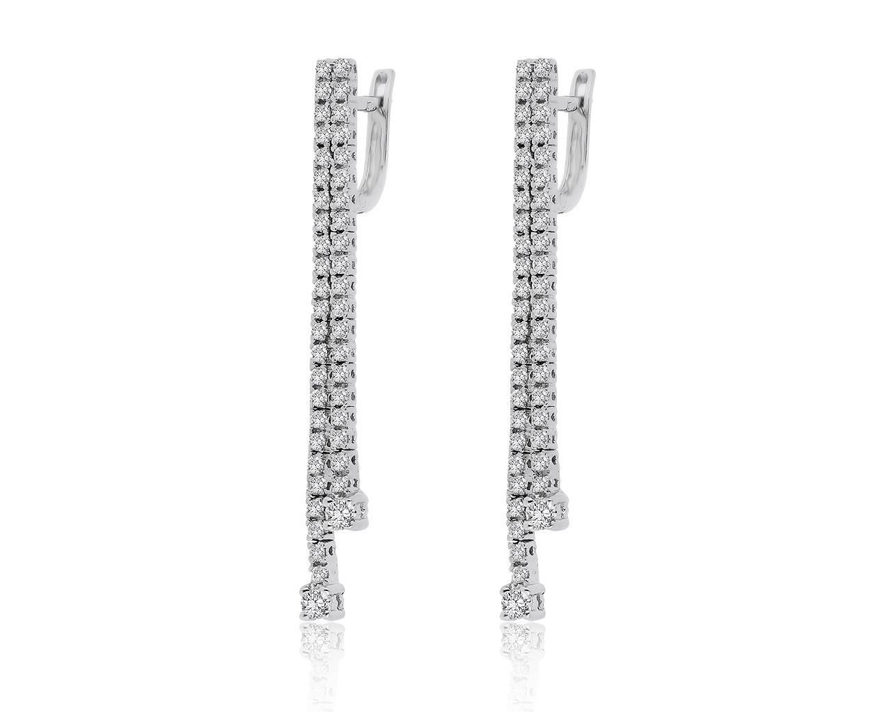 Итальянские золотые серьги с бриллиантами 1.32ct 080320/4