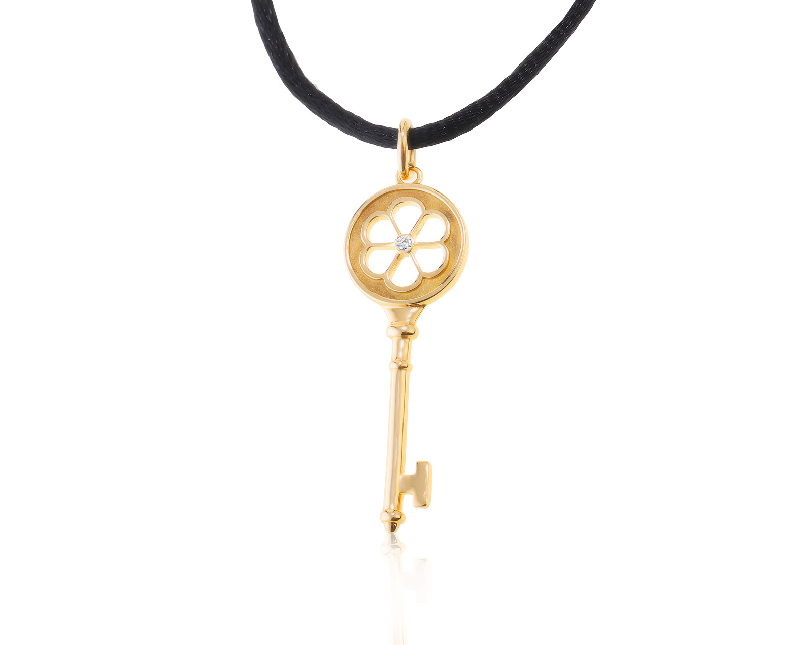 Оригинальный золотой кулон Tiffany&Co Daisy Key 220922/4